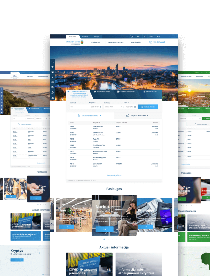 Online platform for Lithuanian airports