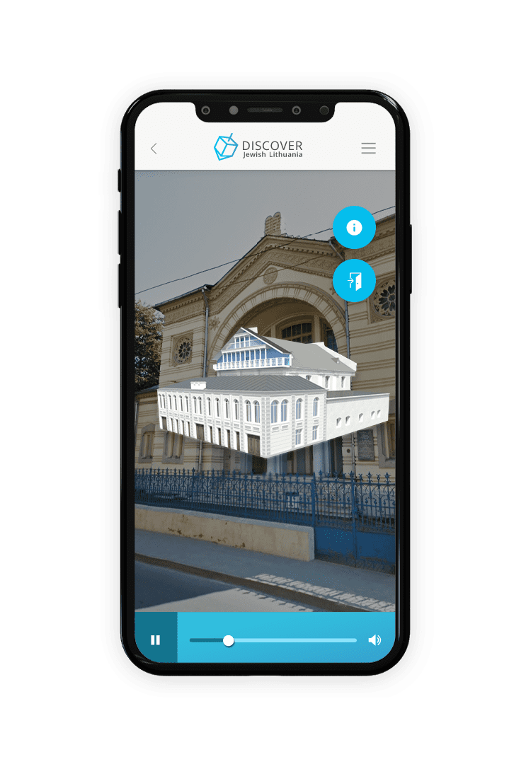 Mobile app with augmented and virtual reality ‘Discover Jewish Lithuania’