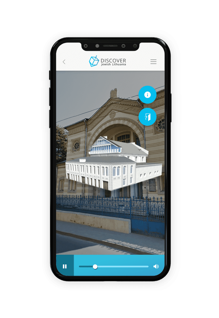 Mobili programėlė su papildyta ir virtualia realybe „Discover Jewish  Lithuania“