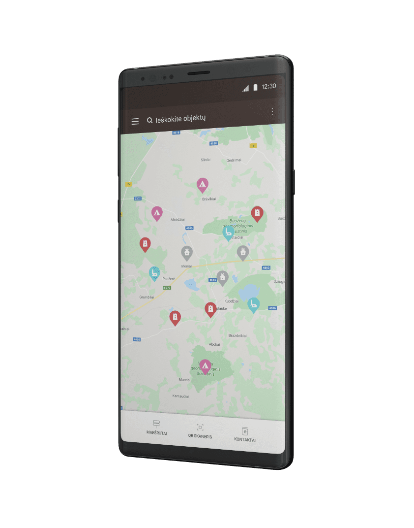Mobile app with augment reality content solutions ‘Žemaitijos kelias’