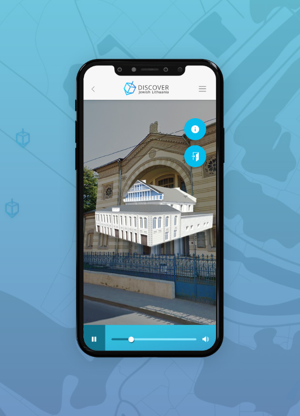 Mobile app with augmented and virtual reality ‘Discover Jewish Lithuania’