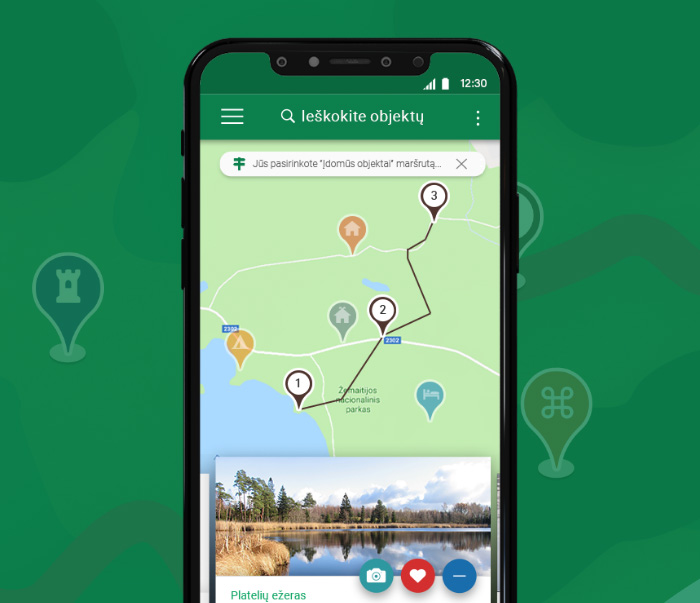 Mobile app ‘Žemaitijos national park’