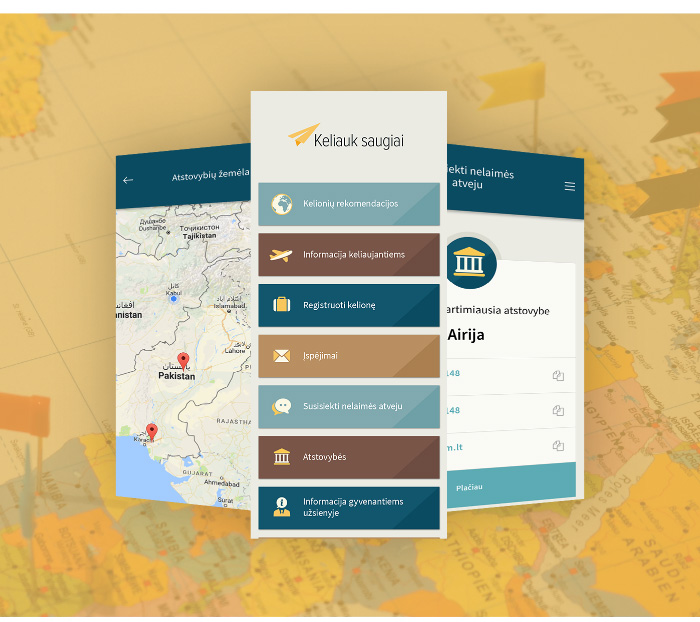 Mobile app for travelling Lithuanian citizens ‘Travel Safely’